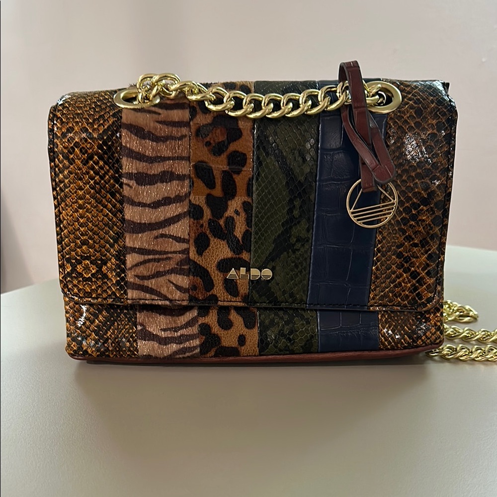 Aldo Multicolor Animal Print Women's Bag
